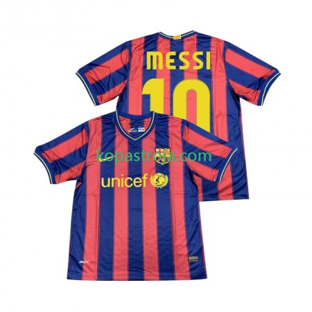 Billiga Fotbollströjor FC Barcelona Lionel Messi 10 2009 2010 Retro Hemma tröja Kortärmad